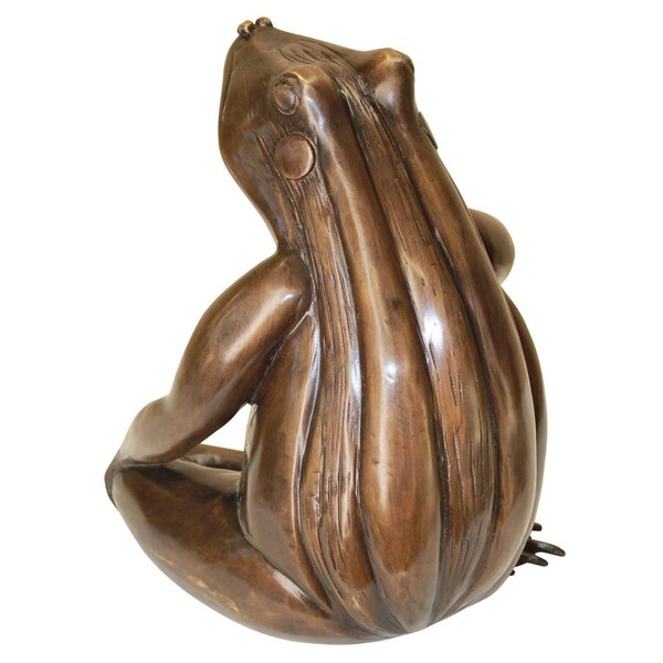 Forever In My Heart: Frog Cast Bronze Garden Statue